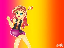Size: 2048x1536 | Tagged: safe, artist:artmlpk, character:sunset shimmer, g4, my little pony: equestria girls, my little pony:equestria girls, cute, female, shimmerbetes, solo
