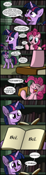 Size: 796x2997 | Tagged: safe, artist:veggie55, edit, character:pinkie pie, character:twilight sparkle, character:twilight sparkle (alicorn), species:alicorn, species:pony, book, comic, cyrillic, russian, translation