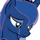 Size: 128x128 | Tagged: safe, artist:j5a4, character:princess luna, species:pony, cropped, crying, emoticon, female, png, simple background, solo, transparent background