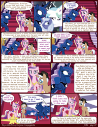 Size: 2550x3300 | Tagged: safe, artist:j5a4, character:princess cadance, character:princess celestia, character:princess luna, oc, oc:psyche, species:pony, comic:surprise, episode:friendship is magic, g4, my little pony: friendship is magic, season 1, comic, crying, grimdark series, grotesque series, princess sadance, s1 luna, wide eyes