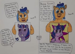 Size: 1068x769 | Tagged: safe, artist:rapidsnap, character:twilight sparkle, character:twilight sparkle (alicorn), oc, oc:golden hues, species:alicorn, species:pony, bust, painting, portrait, traditional art