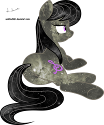 Size: 2500x3010 | Tagged: safe, artist:kooner-cz, artist:und34d951, edit, character:octavia melody, species:earth pony, species:pony, butt, female, frown, hooves, mare, on side, plot, simple background, solo, space, transparent background, treblebutt, underhoof, vector