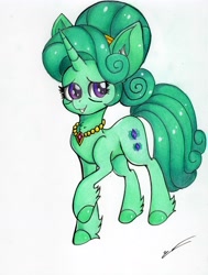 Size: 4255x5625 | Tagged: safe, artist:luxiwind, species:pony, friendship is magic: rainbow roadtrip, g4, my little pony: friendship is magic, female, mrs. hoofington, solo, traditional art