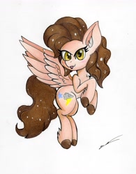 Size: 4409x5641 | Tagged: safe, artist:luxiwind, oc, oc:laura storm, species:pegasus, species:pony, absurd resolution, female, mare, solo, tongue out, traditional art