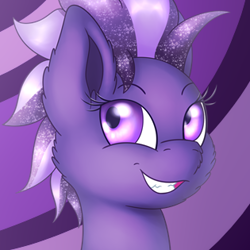 Size: 315x315 | Tagged: safe, artist:shad0w-galaxy, oc, oc only, oc:shadow galaxy, species:pegasus, species:pony, female, icon, mare, simple background, smiling, solo