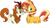 Size: 923x434 | Tagged: safe, artist:ogaraorcynder, character:autumn blaze, character:sunset shimmer, species:kirin, species:pony, species:unicorn, g4, autumnshimmer, awwtumn blaze, colored pupils, crack shipping, cute, female, happy, lesbian, looking back, mare, profile, shimmerbetes, shipping, simple background, smiling, three quarter view, white background
