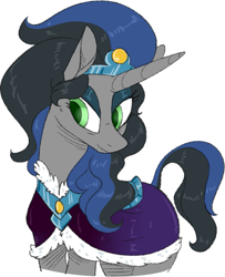 Size: 583x718 | Tagged: safe, artist:ogaraorcynder, character:good king sombra, character:king sombra, species:pony, female, good queen umbra, mare, queen umbra, rule 63, simple background, solo