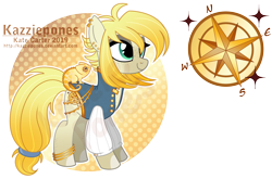 Size: 1024x676 | Tagged: safe, artist:kazziepones, oc, species:earth pony, species:pony, chameleon, female, mare, pirate outfit, solo