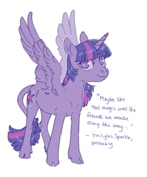 Size: 979x1178 | Tagged: safe, artist:amphoera, character:twilight sparkle, character:twilight sparkle (alicorn), species:alicorn, species:pony, cloven hooves, colored pupils, female, leonine tail, mare, simple background, smiling, solo, white background