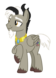 Size: 1050x1454 | Tagged: safe, artist:elementbases, artist:flipwix, base used, character:discord, species:pegasus, species:pony, alternate universe, element of laughter, jewelry, male, ponified, pony discord, role reversal, simple background, smiling, species swap, stallion, transparent background