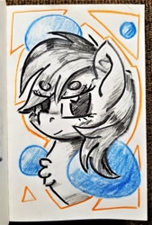 Size: 1307x1935 | Tagged: safe, artist:shoeunit, character:rainbow dash, species:pony, bust, female, mare, solo, traditional art