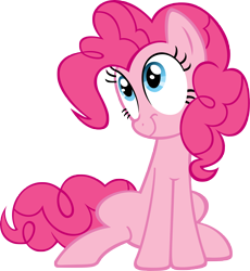 Size: 3614x3933 | Tagged: safe, artist:moongazeponies, character:pinkie pie, species:earth pony, species:pony, episode:feeling pinkie keen, g4, my little pony: friendship is magic, cute, diapinkes, female, high res, mare, simple background, solo, transparent background, vector
