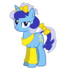 Size: 7574x7374 | Tagged: safe, artist:bastbrushie, character:minuette, species:pony, species:unicorn, 80s, alternate hairstyle, female, mare, solo, young
