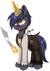 Size: 710x1000 | Tagged: safe, artist:melodytheartpony, oc, species:pony, species:unicorn, blushing, clothing, commission, costume, cute, halloween, holiday, hybrid, male, props, seasonal, smiling, your character here