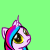 Size: 50x50 | Tagged: safe, alternate version, artist:auroraswirls, oc, oc only, oc:nebula nova, species:pony, species:unicorn, against glass, animated, bust, female, gif, gif for breezies, glass, horn, mare, picture for breezies, pixel art, simple background, solo, underhoof, unicorn oc