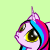 Size: 50x50 | Tagged: safe, alternate version, artist:auroraswirls, oc, oc only, oc:nebula nova, species:pony, species:unicorn, against glass, animated, bust, eye shimmer, female, gif, gif for breezies, glass, horn, mare, picture for breezies, pixel art, simple background, solo, underhoof, unicorn oc