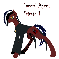 Size: 900x900 | Tagged: safe, artist:auroraswirls, base used, oc, oc only, oc:private i, species:earth pony, species:pony, clothing, earth pony oc, male, red and black oc, simple background, solo, stallion, tattoo, transparent background