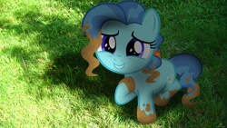 Size: 1192x670 | Tagged: safe, artist:bastbrushie, artist:vbastv, character:petunia paleo, species:earth pony, species:pony, g4, dirty, garden, irl, photo, ponies in real life