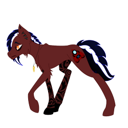 Size: 800x800 | Tagged: safe, artist:auroraswirls, base used, oc, oc only, oc:private i, species:earth pony, species:pony, earth pony oc, frown, male, sad, simple background, solo, stallion, tattoo, transparent background