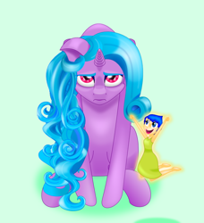 Size: 730x800 | Tagged: safe, artist:auroraswirls, oc, oc:aurora swirls, species:alicorn, species:pony, alicorn oc, cheering, crossover, female, frown, happy, joy (inside out), kneeling, mare, sad, simple background, smiling