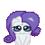 Size: 50x50 | Tagged: safe, artist:auroraswirls, character:rarity, species:pony, species:unicorn, animated, chibi, coin, eye shimmer, female, gif, mare, money, open mouth, pixel art, simple background, solo, transparent background