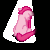 Size: 50x50 | Tagged: safe, artist:auroraswirls, character:pinkamena diane pie, character:pinkie pie, species:earth pony, species:pony, animated, bust, clown, female, gif, grin, light, mare, pixel art, red nose, sharp teeth, simple background, smiling, solo, teeth, transparent background