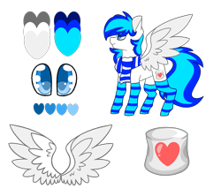 Size: 4500x4000 | Tagged: safe, artist:crazysketch101, oc, oc:lighty, species:pegasus, species:pony, clothing, commission, reference sheet, simple background, socks, solo, striped socks, transparent background