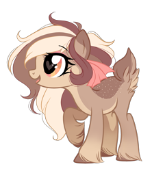 Size: 2468x2559 | Tagged: safe, artist:emberslament, oc, oc only, oc:coffee cream, species:deer, bow, cute, female, hair bow, heart eyes, looking up, open mouth, original species, simple background, transparent background, unshorn fetlocks, wingding eyes
