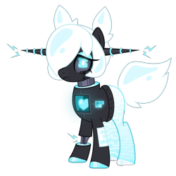 Size: 6340x6306 | Tagged: safe, artist:magicdarkart, oc, oc only, oc:cyber heart (ice1517), species:pony, absurd resolution, binary, black sclera, crying, eyeshadow, female, heart, makeup, mare, oil, robot, robot pony, simple background, solo, sparks, transparent background, watermark