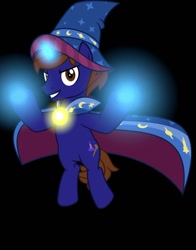 Size: 800x1019 | Tagged: safe, artist:mlp-trailgrazer, artist:xaldinwolfgang, edit, oc, oc:xaldin wolfgang, species:pony, species:unicorn, .svg available, brooch, cape, cloak, clothing, flying, glow, glowing horn, hat, horn, powerful, solo, svg, vector, vector edit, wizard, wizard hat, wizard robe