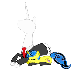Size: 5000x5000 | Tagged: safe, artist:chelseawest, species:pony, species:unicorn, absurd resolution, clothing, female, mare, prone, simple background, slenderpony, socks, transparent background