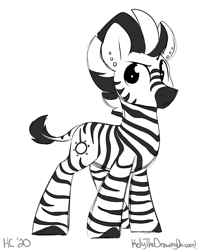Size: 1341x1705 | Tagged: safe, artist:kellythedrawinguni, oc, oc:noir et blanc, species:zebra, investigator, male, solo, zebra oc