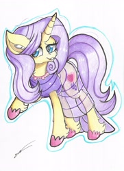 Size: 2427x3357 | Tagged: safe, artist:luxiwind, character:lily lace, species:pony, female, high res, solo, traditional art
