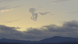 Size: 1920x1080 | Tagged: safe, artist:amarthgul, species:pony, cloud, digital art, scenery, sky