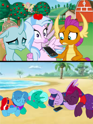 Size: 1080x1440 | Tagged: safe, artist:rainbow eevee edits, artist:徐詩珮, character:fizzlepop berrytwist, character:flutterbat, character:fluttershy, character:glitter drops, character:ocellus, character:silverstream, character:skye (g4), character:smolder, character:spring rain, character:tempest shadow, character:twilight sparkle, character:twilight sparkle (alicorn), species:alicorn, species:bat pony, species:pony, species:unicorn, series:sprglitemplight diary, series:sprglitemplight life jacket days, series:springshadowdrops diary, series:springshadowdrops life jacket days, ship:glitterlight, ship:glittershadow, ship:tempestlight, alternate universe, apple, bat ponified, bisexual, broken horn, chase, chase (paw patrol), clothing, cute, diaocelles, diastreamies, equestria girls outfit, eyelashes, female, folded wings, food, glitterbetes, goggles, hat, helmet, holding, horn, lesbian, lifeguard, lifeguard spring rain, marshall, marshall (paw patrol), nap, paw patrol, phone, polyamory, race swap, sad, shipping, skye (paw patrol), sleeping, smolderbetes, spread wings, sprglitemplight, springbetes, springdrops, springlight, springshadow, springshadowdrops, tempestbetes, wings, worried, zuma, zuma (paw patrol)