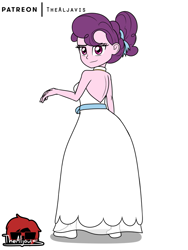 Size: 675x900 | Tagged: safe, artist:thealjavis, character:sugar belle, my little pony:equestria girls, clothing, commission, dress, equestria girls-ified, female, simple background, solo, wedding dress, white background