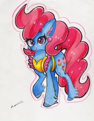 Size: 2320x3000 | Tagged: safe, artist:luxiwind, character:cup cake, species:pony, female, high res, solo, traditional art