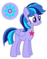 Size: 816x1018 | Tagged: safe, artist:razorbladetheunicron, base used, oc, oc only, oc:dewdrop glisten, parent:flash sentry, parent:twilight sparkle, parents:flashlight, species:pegasus, species:pony, lateverse, cutie mark, face markings, facial markings, jewelry, necklace, next generation, offspring, redesign, simple background, solo, transparent background