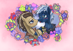 Size: 864x600 | Tagged: safe, artist:saturnspace, character:doctor whooves, character:star hunter, character:time turner, gay, jack harkness, male, shipping, stardoc