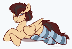 Size: 1278x878 | Tagged: safe, artist:crimmharmony, oc, oc only, species:pegasus, species:pony, clothing, male, simple background, sketch, socks, solo, striped socks, white background