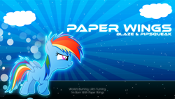 Size: 3840x2160 | Tagged: safe, artist:game-beatx14, artist:kysss90, edit, character:rainbow dash, species:pegasus, species:pony, female, filly, filly rainbow dash, solo, song reference, wallpaper, wallpaper edit, younger