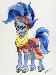 Size: 2443x3229 | Tagged: safe, artist:luxiwind, character:hoo'far, high res, male, saddle arabian, solo, traditional art