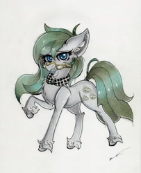 Size: 2415x2981 | Tagged: safe, artist:luxiwind, character:cloudy quartz, species:pony, alternate hairstyle, high res, loose hair, solo, traditional art