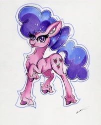 Size: 2415x2981 | Tagged: safe, artist:luxiwind, character:berry blend, character:berry bliss, species:pony, female, friendship student, high res, solo, traditional art