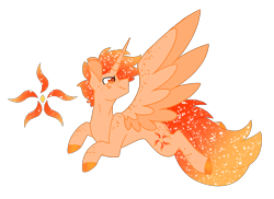Size: 4283x3112 | Tagged: safe, artist:crazysketch101, oc, oc only, oc:solarflare, species:alicorn, species:pony, alicorn oc, horn, simple background, solo, transparent background, wings