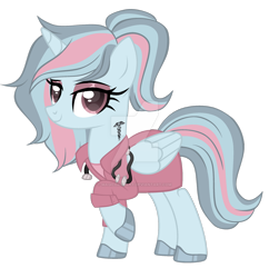 Size: 1280x1321 | Tagged: safe, artist:magicdarkart, oc, oc only, species:alicorn, species:pony, alicorn oc, clothing, deviantart watermark, female, horn, mare, nurse outfit, obtrusive watermark, simple background, solo, stethoscope, transparent background, watermark, wings