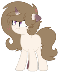 Size: 920x1143 | Tagged: safe, artist:rukemon, base used, oc, oc only, oc:solar shine (ice1517), species:pony, species:unicorn, annoyed, blank flank, commission, cross-popping veins, female, grumpy, mare, scar, simple background, solo, transparent background