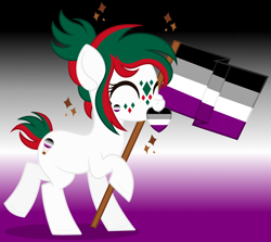Size: 3600x3216 | Tagged: safe, artist:razorbladetheunicron, base used, oc, oc only, oc:thrill seeker, ponysona, species:earth pony, species:pony, asexual, asexual pride, asexual pride flag, female, heart, mare, pride, pride flag, solo
