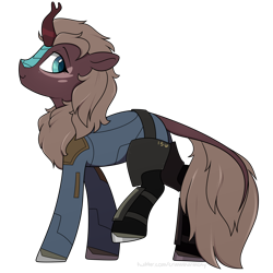 Size: 2100x2100 | Tagged: safe, artist:crimmharmony, oc, oc only, species:kirin, fallout equestria, commission, simple background, solo, transparent background