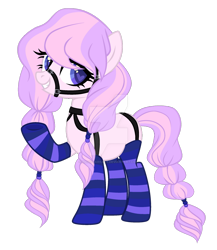 Size: 1280x1472 | Tagged: safe, artist:magicdarkart, species:earth pony, species:pony, bridle, clothing, deviantart watermark, female, harness, heart eyes, mare, obtrusive watermark, simple background, socks, solo, striped socks, tack, transparent background, watermark, wingding eyes